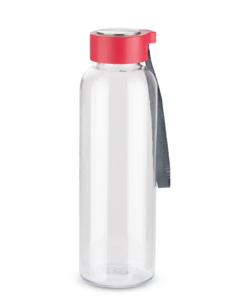 CLEAR Water bottle  500 ml Red