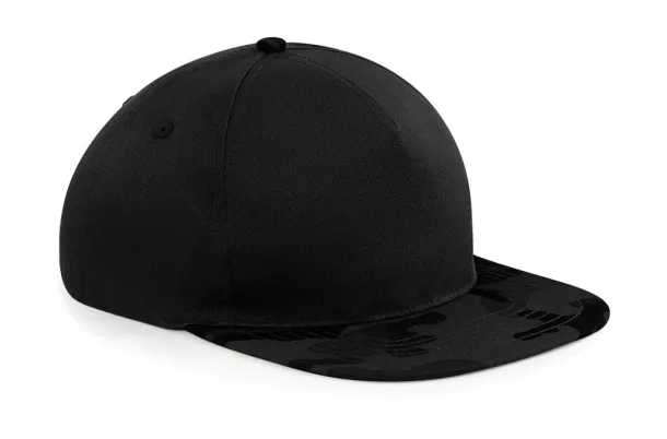  Camo Snapback - Beechfield Black Midnight Camo