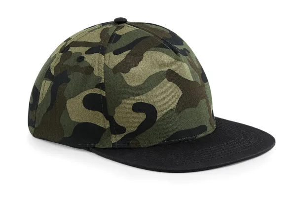  Camo Snapback - Beechfield Jungle Camo Black