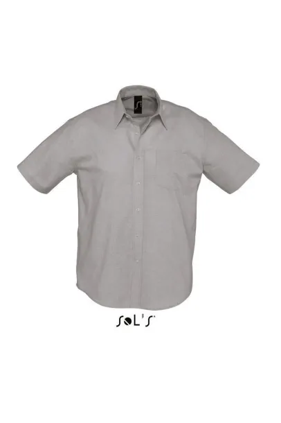  SOL'S BRISBANE - SHORT SLEEVE OXFORD MEN'S SHIRT - SOL'S Silver