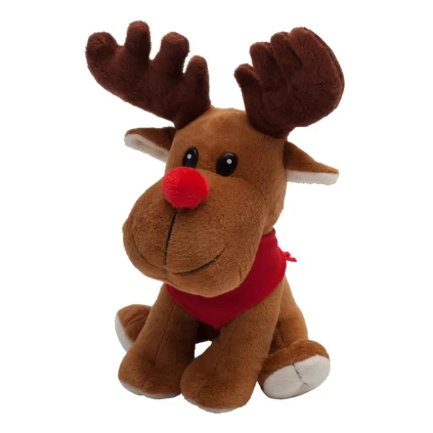 HAPPY REINDEER cuddly toy Brown