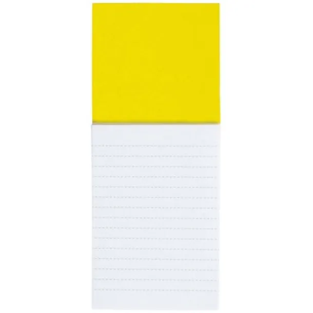  Notebook approx. A6 (lined sheets) with magnet yellow
