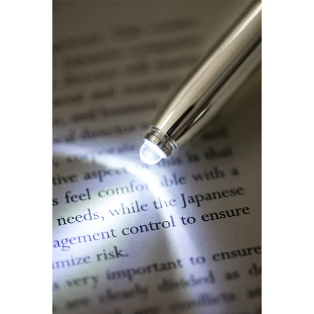 LED PEN LIGHT ballpoint pen with LED flashlight and stylus Red
