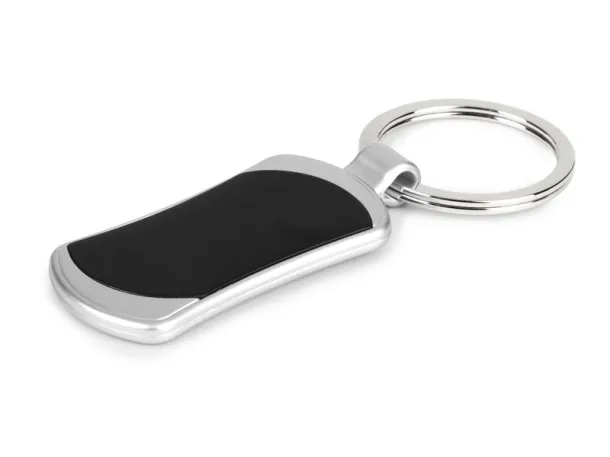 METALIC plastic key holder with plate Black