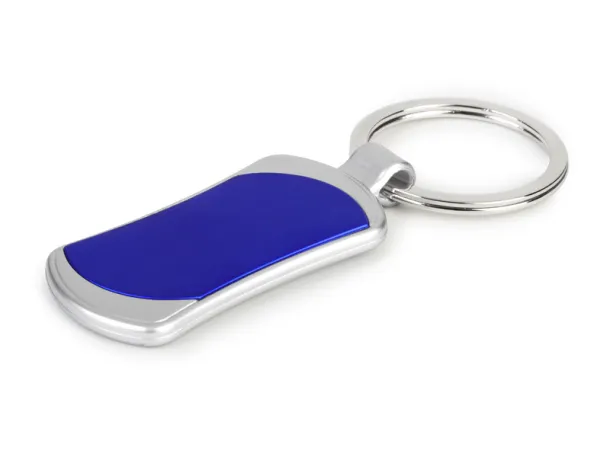 METALIC plastic key holder with plate Blue