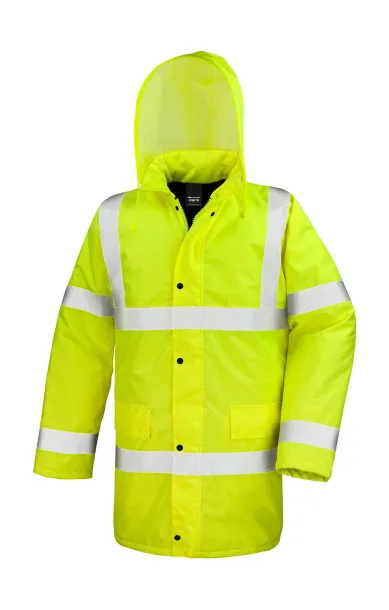  Core Hi-Vis Motorway Coat - Result Safe-Guard Hi-viz Yellow