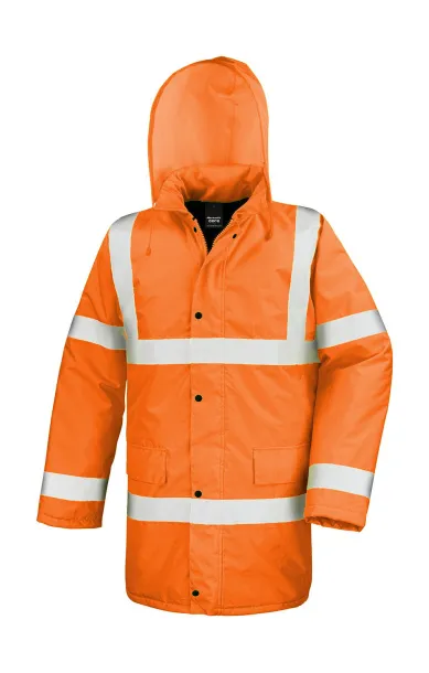  Core Hi-Vis Motorway Coat - Result Safe-Guard Fluorescent Orange