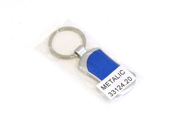 METALIC plastic key holder with plate Blue