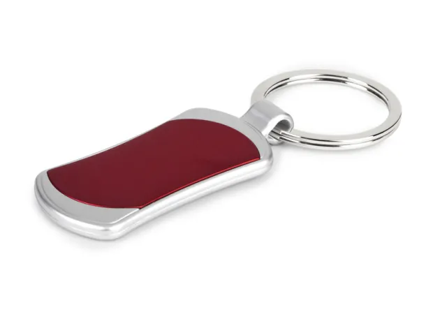 METALIC plastic key holder with plate Red