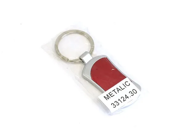 METALIC plastic key holder with plate Red