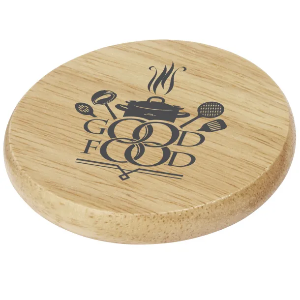 Scoll wooden coaster with bottle opener Natural