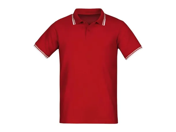 ADRIATIC tipping polo shirt - EXPLODE Red