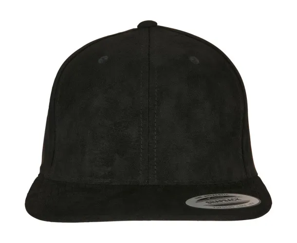  Suede Leather Snapback - Flexfit Black