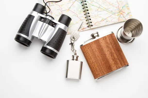 Forester hip flask Beige Silver