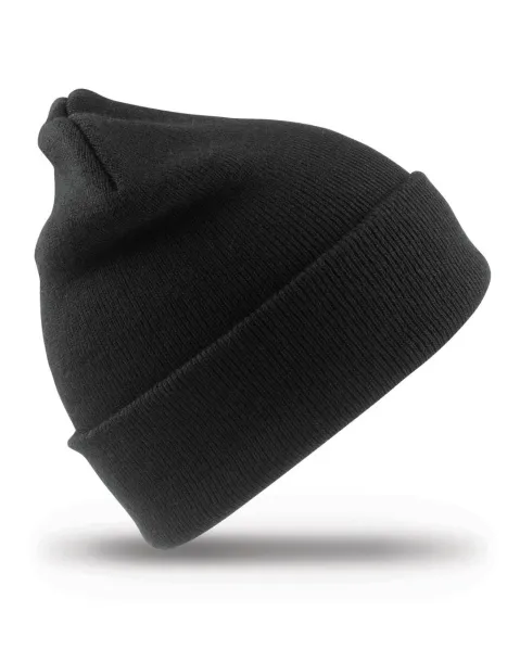  Recycled Woolly Ski Hat - Result Genuine Recycled Black