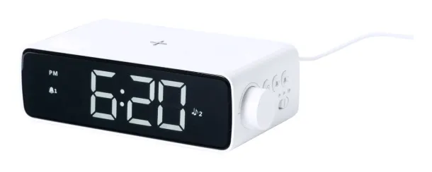 Fabirt alarm clock wireless charger White