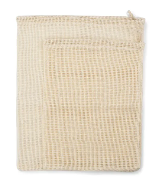 GREENS Mesh bags set Beige