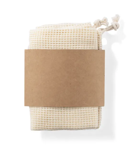 GREENS Mesh bags set Beige