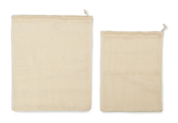 GREENS Mesh bags set Beige