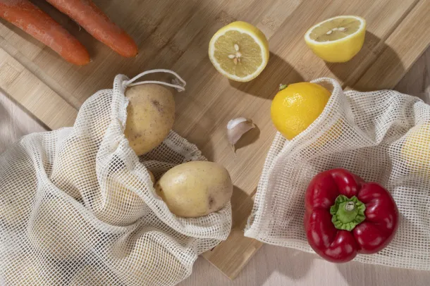 GREENS set mrežastih vrećica naturalny