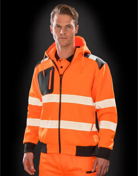  Sigurnosni hoodie sa zipom - Result Recycled