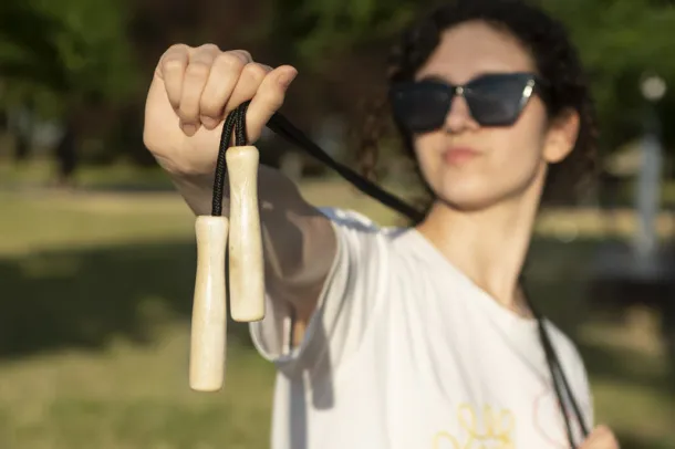 SALTI Uže za preskakanje - Gildan BLACK