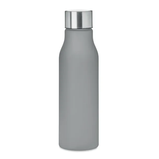 GLACIER RPET RPET bottle with S/S cap 600ml transparent grey