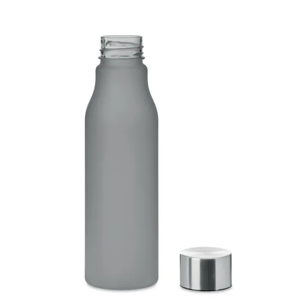 GLACIER RPET RPET bottle with S/S cap 600ml transparent grey