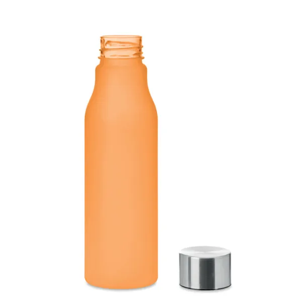 GLACIER RPET RPET bottle with S/S cap 600ml transparent orange