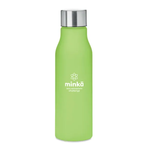 GLACIER RPET RPET bottle with S/S cap 600ml Transparent lime