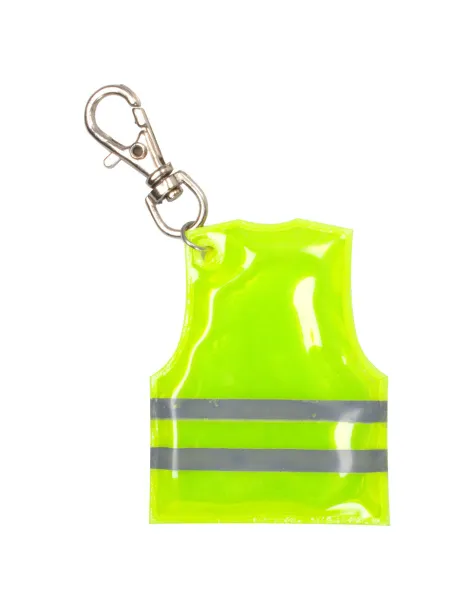 Pit Lane mini reflective vest keyring Yellow