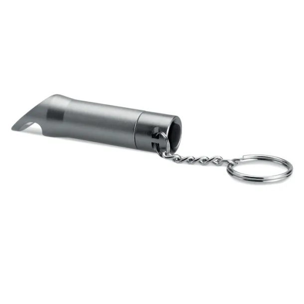 LITOP Metal torch key ring stone grey