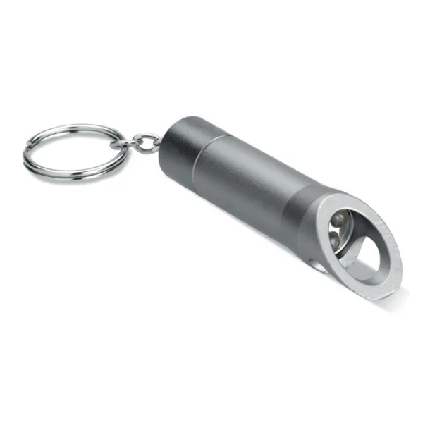 LITOP Metal torch key ring stone grey