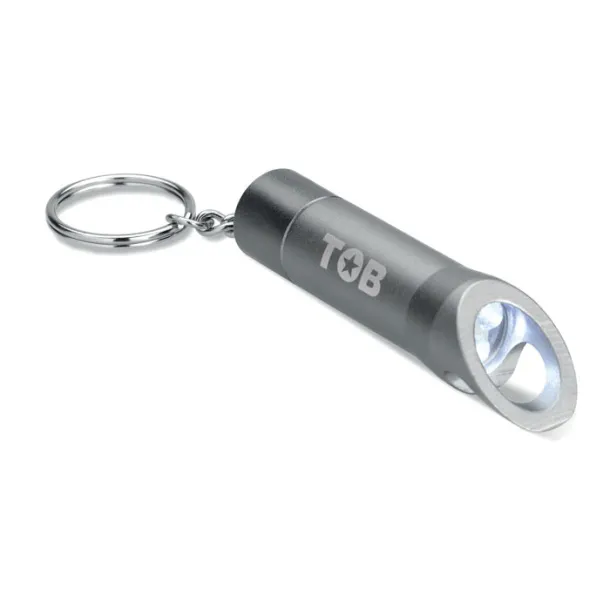 LITOP Metal torch key ring stone grey