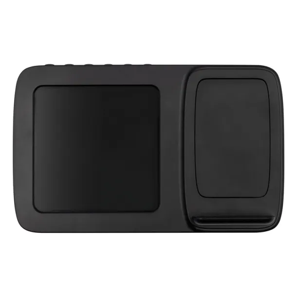 Isha Wireless charger 5W-15W Exclusive Collection, multifunctional digital clock Crna