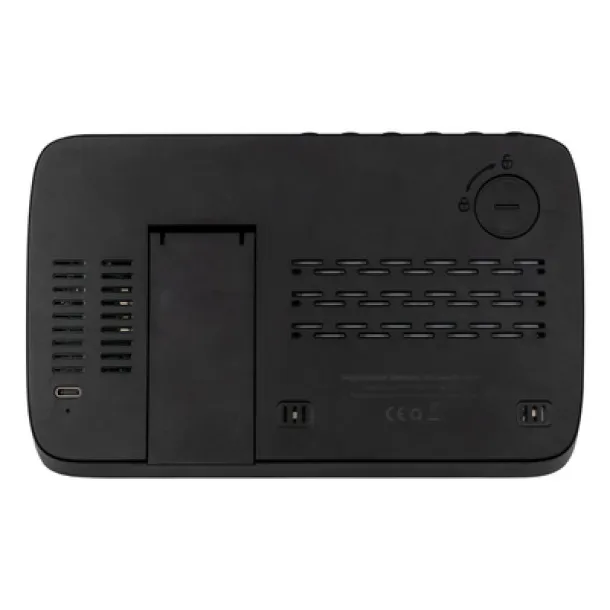 Isha Bežični punjač 5W-15W i multifunkcionalni digitalni sat, ekskluzivna kolekcija Crna