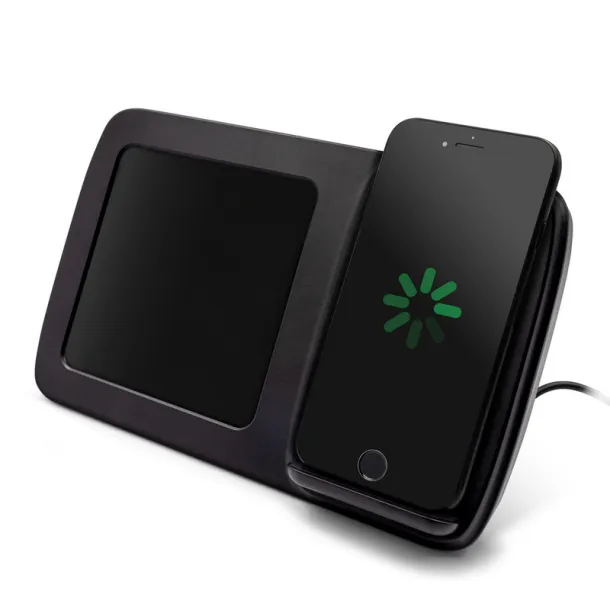 Isha Wireless charger 5W-15W Exclusive Collection, multifunctional digital clock Crna