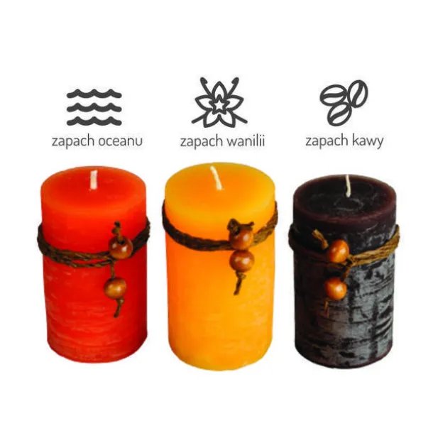 SCENTED set of perfumed candles White