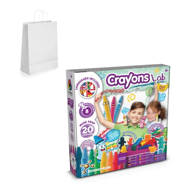 Crayon Factory Kit III Educational game supplied with a kraft paper gift bag (100 g/m²)