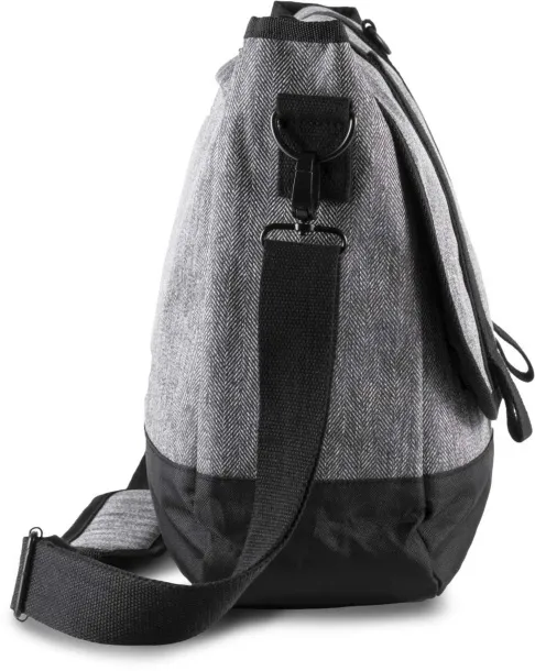  MESSENGER BAG - Kimood Grey Twill Black