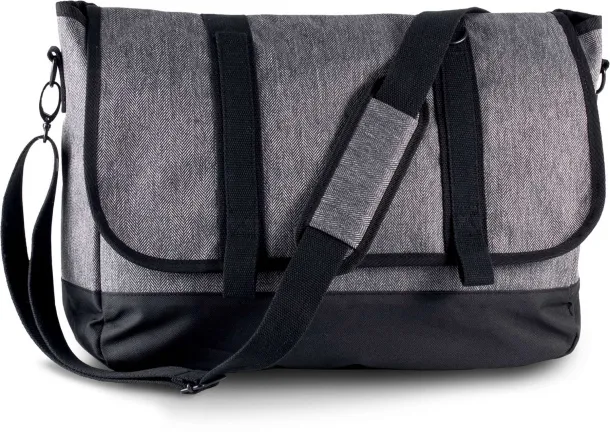  MESSENGER BAG - Kimood Grey Twill Black
