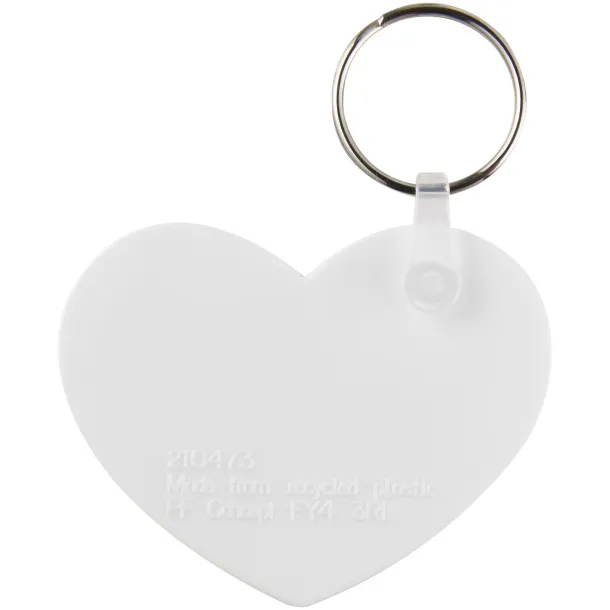 Tait heart-shaped recycled keychain - PF Manufactured White