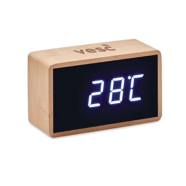 MIRI CLOCK LED alarm clock bamboo casing Wood