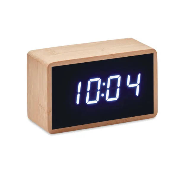 MIRI CLOCK LED alarm clock bamboo casing Wood