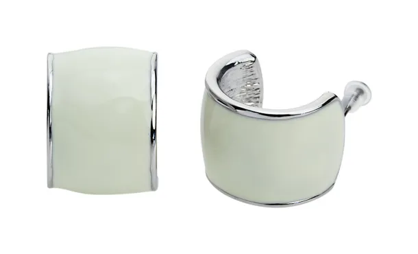 Moss earrings White Silver
