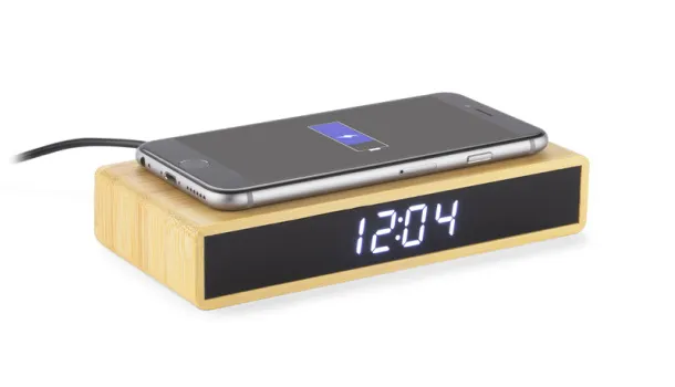 INDUCTO Wireless charger desk clock Smeđa INDUCTO Wireless charger desk clock Smeđa