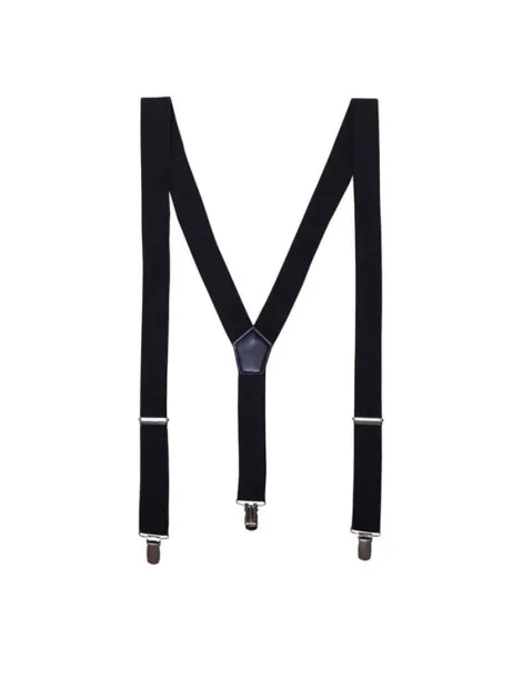  CLIP-ON TROUSER BRACES/SUSPENDERS - Premier Black