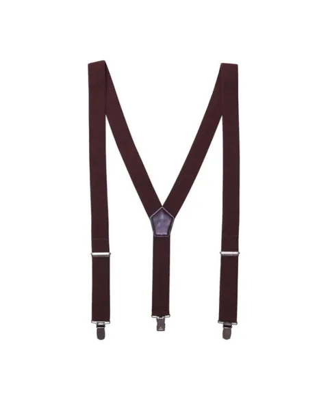  CLIP-ON TROUSER BRACES/SUSPENDERS - Premier Brown