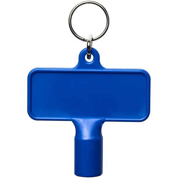 Maximilian rectangular utility key keychain  Blue