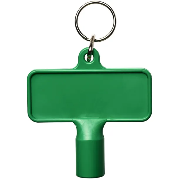 Maximilian rectangular utility key keychain  Green
